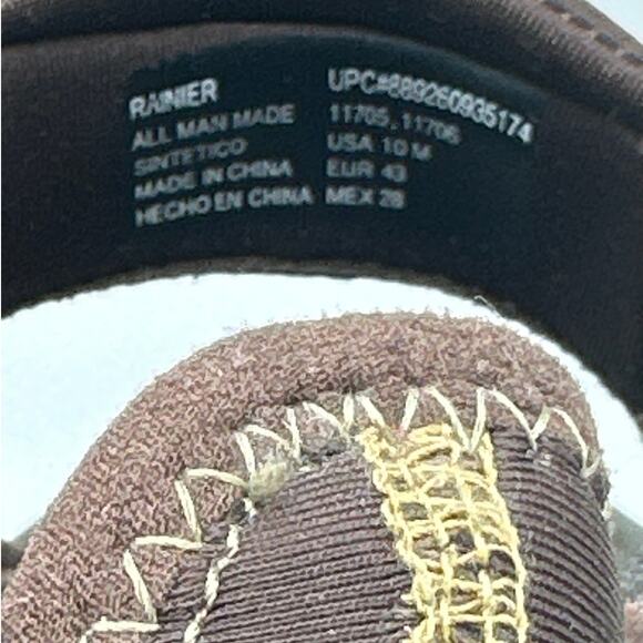 Eddie Bauer Men's Enclosed Toe Bungee Closure Rainier Sandals Brown Sz 10 Hiking - Picture 7 of 9